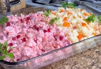 dominican pink potato salad